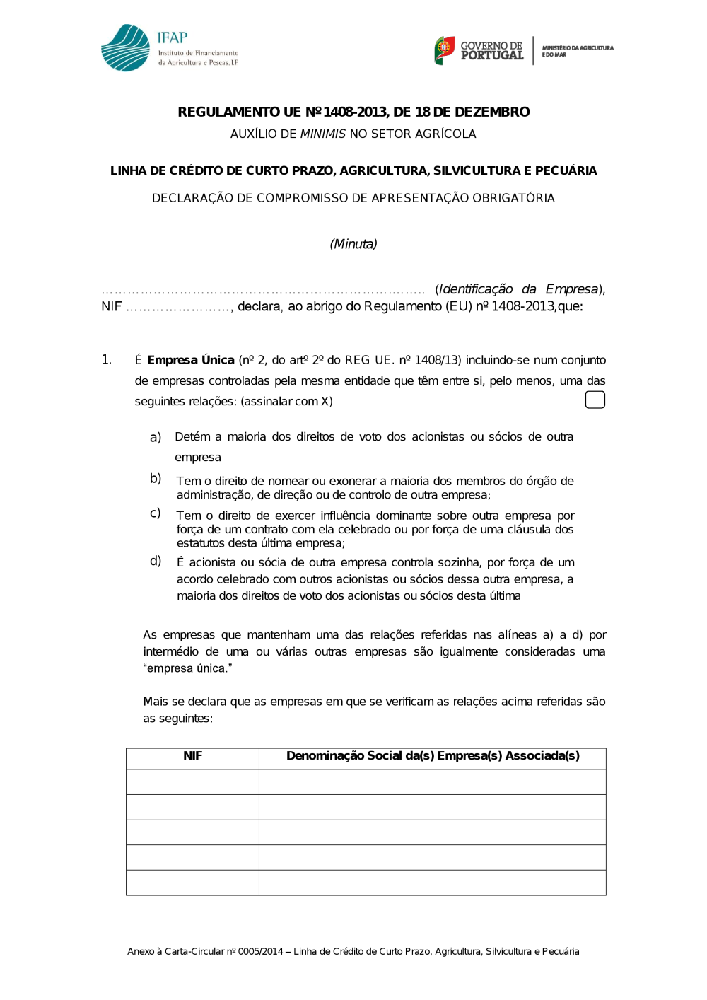 Lc Curto Prazo Declaracao De Compromisso Regulamento 1 Cdeeuvow Pdf Resultados Da Pesquisa Ifap